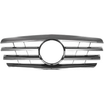 MERCEDES E-Class W210 00-02 Ribbad Svart/Krom Sportgrill AMG Sport-Look DIEDERICHS